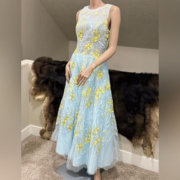 Charming Organza & Floral Lace with Beads Party  Dress/ Prom Dress - Picture 7 of 16